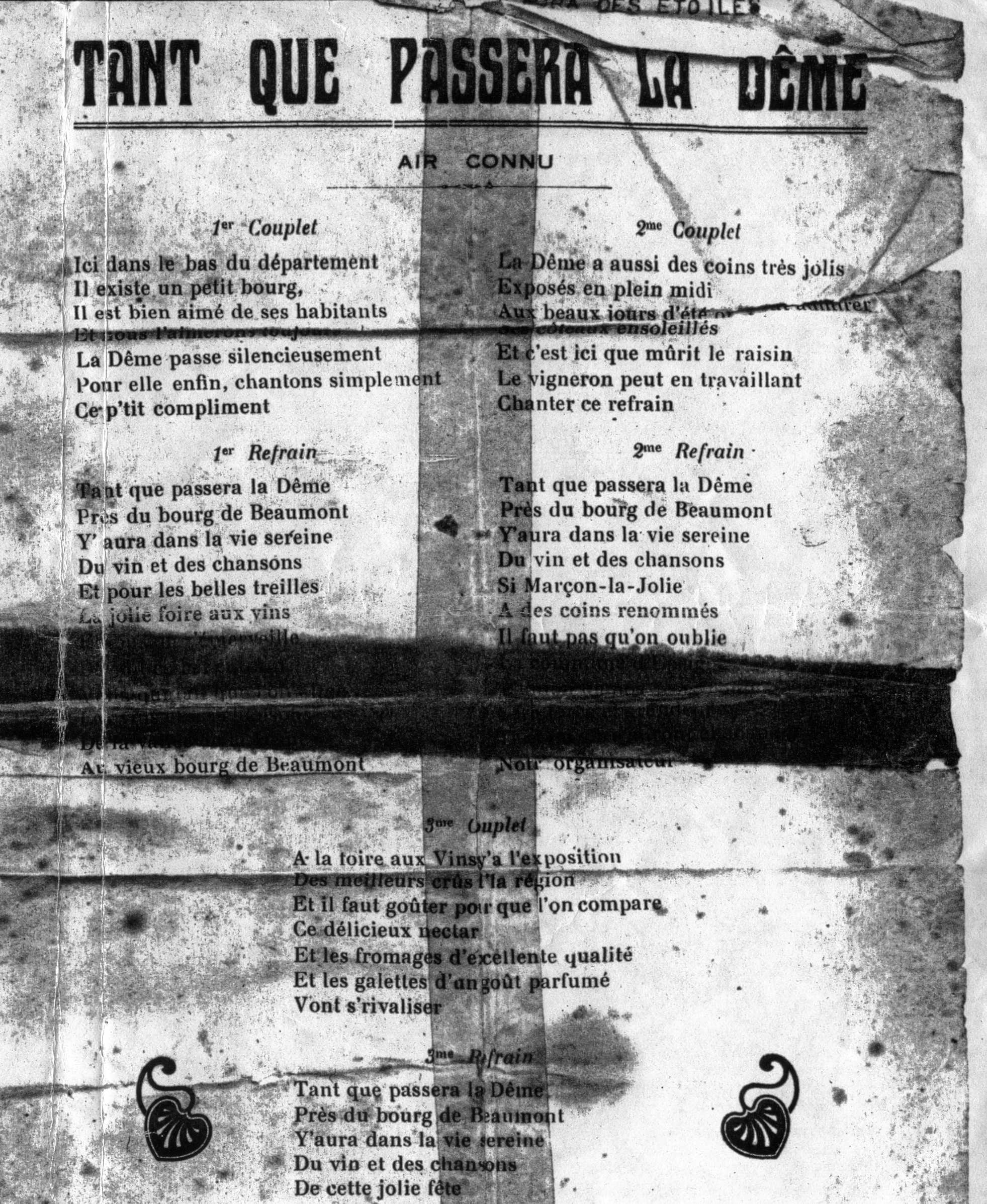Texte de la chanson écrite par Madeleine