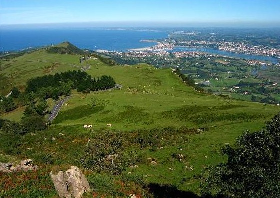 Plage d'Hendaye vue du Jaizkibel (photo : Olivier Guix)